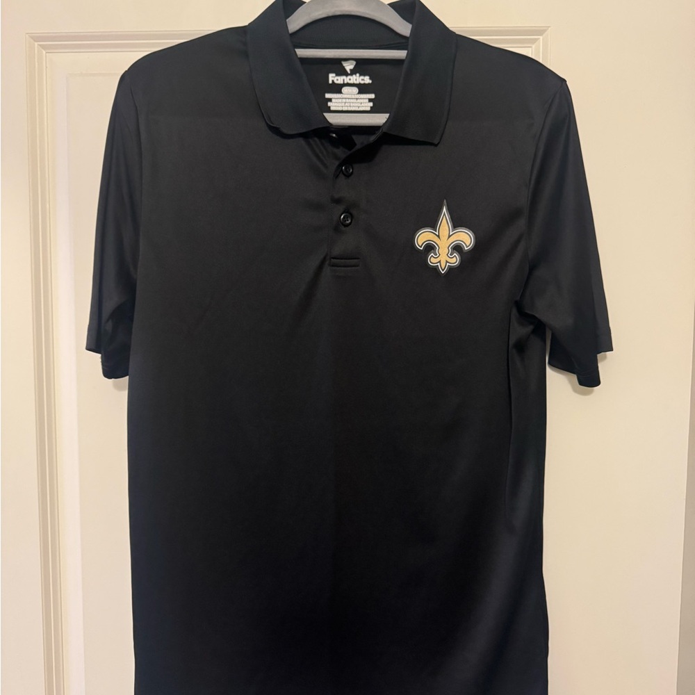 Fanatics Black and White Saints Polos